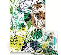 Puzzle da 1000 pezzi con piante tropicali e palme, taglio preciso, divertente sfida mentale, gioco per il tempo libero, compleanno, attività artistica (50x75cm)