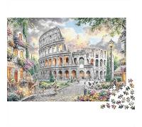 Puzzle da 1000 pezzi con piccione colorato in un paesaggio fantasy, Colosseo romano, per giochi educativi per adulti, decorazione per la casa, per compleanno di uomini e donne, 52x38 cm.