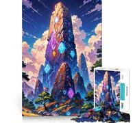 Puzzle da 1000 pezzi con pietre avvolte da rune per adulti, gioco di puzzle per stimolare la mente, calma e relax, decorazione murale pulita 38x26cm