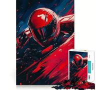 Puzzle da 1000 pezzi con pilota di auto da corsa per ragazzi, gioco di logica fine, facile da usare, bordi precisi, regalo per le festività (38x52cm)