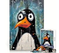 Puzzle da 1000 pezzi con pinguino paralizzato e divertente, ideale per adulti e ragazzi, con logica chiara, perfetto per rilassarsi e creare un oggetto che fa al caso vostro (38x52cm)