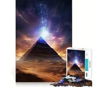 Puzzle da 1000 pezzi con piramide egizia antica,gioco di logica e allenamento mentale,incastro perfetto senza spazi vuoti,sfida interattiva per la mente a casa (50x75cm)