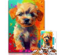 Puzzle da 1000 pezzi con pittura a olio di cuccioli per adulti, stimolanti giochi di attività per famiglie, giocattolo fai da te per decorazioni murali per la casa (75x50cm)