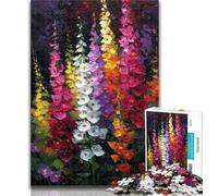 Puzzle da 1000 pezzi con pittura a olio di digitali, puzzle per adulti, 1000 pezzi, decorazione da parete, regali unici per compleanno e Natale, adatti per bambini di età compresa tra 26x38cm