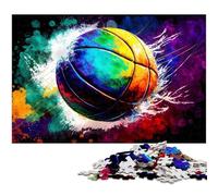 Puzzle da 1000 pezzi con pittura a olio di pallavolo per adulti, in cartone, rilassante e divertente, perfetto regalo di Natale e decorazione per la casa, 26X38CM/10,23x14,96 pollici.