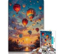 Puzzle da 1000 pezzi con pittura a olio su mongolfiera per adolescenti, giochi educativi, decorazione per la casa, collezione di artisti, belle arti (38x26cm)