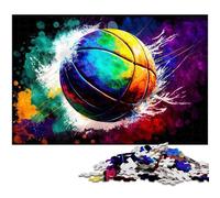 Puzzle da 1000 pezzi con pittura a olio su pallavolo, in legno, per adulti, impegnativo rompicapo fai da te, perfetto gioco per famiglie o regalo decorativo, 50x75CM/19,68x29,52 pollici.