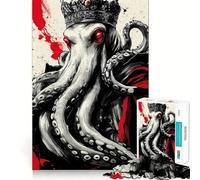 Puzzle da 1000 pezzi con polpo Cthulhu e altri animali marini ideale per adulti per stimolare la concentrazione e il benessere mentale perfetto per la casa e il tempo libero con bordi netti regalo