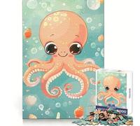 Puzzle da 1000 pezzi con polpo e scena oceanica per adulti, gioco cognitivo per momenti di condivisione, assemblaggio di modelli, idea regalo di Babbo Natale (38x26cm)