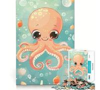 Puzzle da 1000 pezzi con polpo e scena oceanica per adulti, gioco cognitivo per momenti di condivisione, assemblaggio di modelli, idea regalo di Babbo Natale (38x26cm)