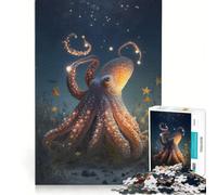 Puzzle da 1000 pezzi con polpo immaginario gioco rompicapo sfida impegnativa regalo per amici e familiari 38x26cm