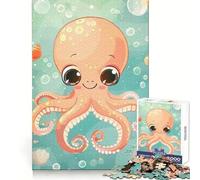 Puzzle da 1000 pezzi con polpo in stile cartone animato e scena oceanica, ideale per adolescenti Un regalo significativo e stimolante per il tempo libero e la socializzazione (38x26cm)
