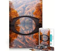 Puzzle da 1000 pezzi con ponte ad arco in pietra e riflesso, ideale per ragazzi, stimola la logica, favorisce il gioco rilassante ed è un'opera d'arte da collezione di alta qualità 38x52cm