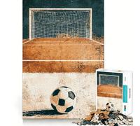 Puzzle da 1000 pezzi con porta da calcio e pallone, ideale per adulti, per allenare la mente, rafforzare i legami familiari, con taglio di precisione e come regalo creativo (38x26cm)