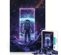 Puzzle da 1000 pezzi con portale spaziale viola neon per adolescenti, ideale per rafforzare la memoria, creare un'atmosfera di pace e godere di un'esperienza di qualità, un regalo classico (50x75cm)