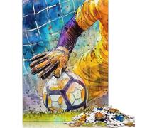 Puzzle da 1000 pezzi con portiere di calcio, puzzle ad incastro precisi per adulti, per ragazzi o ragazze, 1000 pezzi (75x50 cm)