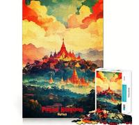 Puzzle da 1000 pezzi con poster artistico del Regno Pagano per adulti, gioco cognitivo per momenti di condivisione, assemblaggio di modelli, oggetto ideale per i desideri di Babbo Natale (38x52cm)