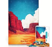 Puzzle da 1000 pezzi con poster artistico di Wadi Rum,Giordania Divertimento e stimolazione della memoria Qualità professionale Un regalo pensato per chi ama stimolare la mente (38x52cm)