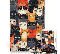 Puzzle da 1000 pezzi con poster del Carnevale dei Gatti per adulti, esercizio di ragionamento, divertimento tranquillo, bordi di alta qualità, regalo per le vacanze (38x26cm)