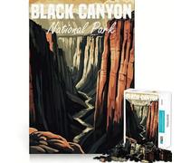 Puzzle da 1000 pezzi con poster del Parco Nazionale del Black Canyon,bordo perfetto,gioco intelligente,sfida,divertimento,gioco lento,regalo di compleanno (50x75cm)