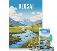 Puzzle da 1000 pezzi con poster del Parco Nazionale di Deosai,taglio preciso,disegno artistico,gioco cognitivo divertente,svago,scena natalizia (50x75cm)