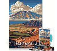 Puzzle da 1000 pezzi con poster del Parco Nazionale di Haleakala,taglio preciso,disegno artistico,gioco cognitivo divertente,svago,scena natalizia (38x26cm)