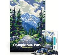 Puzzle da 1000 pezzi con poster del Parco Nazionale Olimpico di Washington ideale per adolescenti Gioco di abilità e ragionamento perfetto per momenti di serenità Taglio preciso