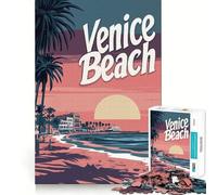 Puzzle da 1000 pezzi con poster del tramonto di Venezia,ideale per adolescenti,gioco stimolante per la mente,montaggio sicuro e stabile,attività divertente per tutta la famiglia (50x75cm)