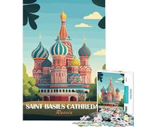Puzzle da 1000 pezzi con poster della Cattedrale di San Basilio gioco educativo e stimolante divertente e umoristico un ottimo regalo per gli amanti dei giochi (dimensioni 38x26cm)