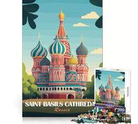 Puzzle da 1000 pezzi con poster della Cattedrale di San Basilio per adulti, giocattolo intelligente, divertimento per tutta la famiglia, taglio preciso, opera d'arte (38x26cm)