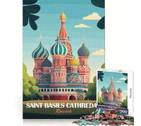 Puzzle da 1000 pezzi con poster della Cattedrale di San Basilio per adulti, ideale per il tempo libero e il relax a casa, perfetto come regalo di compleanno (50x75cm)