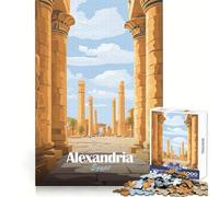 Puzzle da 1000 pezzi con poster di Alessandria d'Egitto, ideale per migliorare la memoria, per un divertimento senza stress, con taglio di precisione e come regalo di Natale (50x75cm)