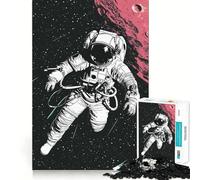 Puzzle da 1000 pezzi con poster di astronauti in stile retrò per ragazzi, gioco di puzzle, divertimento e creatività, opera d'arte da collezione (38x52cm)
