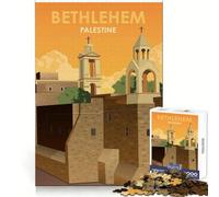 Puzzle da 1000 pezzi con poster di Betlemme, Palestina, per adolescenti Sviluppa le capacità logiche, rilassa la mente, divertente e sicuro Unisciti in un unico puzzle Ottimo regalo (50x75cm)