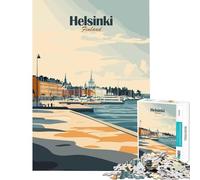 Puzzle da 1000 pezzi con poster di Helsinki Finlandia ideale per un gioco educativo e una sfida stimolante un regalo perfetto per compleanni (dimensioni 75x50cm)