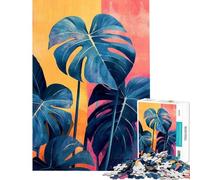 Puzzle da 1000 pezzi con poster di Monstera Aiuta ad allenare la mente riduce lo stress ed è un gioco pratico adatto a persone dai 14 anni in su (50x75cm)