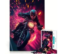 Puzzle da 1000 pezzi con poster di Skull Rider per adolescenti, gioco stimolante e divertente, taglio preciso, regalo di Natale 38x26cm