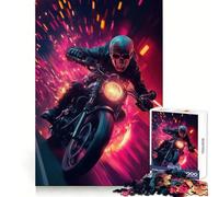 Puzzle da 1000 pezzi con poster di Skull Rider per adolescenti, ideale per migliorare la memoria e il tempo libero Pezzo unico con motivo Babbo Natale 50x75cm