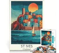 Puzzle da 1000 pezzi con poster di St Ives, Cornovaglia, gioco rompicapo, sfida impegnativa, ideale come regalo per tutta la famiglia 38x52cm