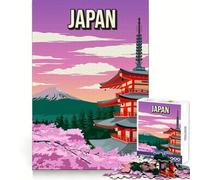 Puzzle da 1000 pezzi con poster di viaggio del Giappone,ideale per adolescenti Stimola la memoria,rilassa i momenti di relax,presenta bordi precisi ed è un'ottima idea regalo (38x26cm)