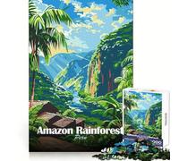 Puzzle da 1000 pezzi con poster di viaggio della foresta pluviale amazzonica del Perù per adolescenti per stimolare la mente per un divertimento tranquillo con bordi uniformi ideale per le vacanze