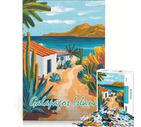 Puzzle da 1000 pezzi con poster di viaggio delle Isole Galapagos, gioco rilassante, antistress, regalo per amici e familiari 38x52cm