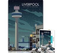 Puzzle da 1000 pezzi con poster di viaggio di Liverpool per adulti e adolescenti, ideale come regalo per tutta la famiglia, adatto per bambini di età compresa tra 75x50cm e 14 anni