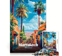 Puzzle da 1000 pezzi con poster di viaggio di Marrakech,Marocco,ideale per adolescenti Stimola la memoria,rilassa i momenti di relax,presenta bordi precisi ed è un'ottima idea regalo (50x75cm)