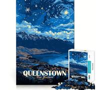 Puzzle da 1000 pezzi con poster di viaggio di Queenstown, Nuova Zelanda, per adulti, ideale per migliorare la memoria, alleviare lo stress e creare un'esperienza memorabile (38x26cm)