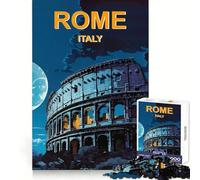 Puzzle da 1000 pezzi con poster di viaggio di Roma, Italia, per ragazzi, gioco di logica puro, rilassante, con dettagli precisi e opere d'arte (38x52cm)