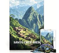 Puzzle da 1000 pezzi con poster di viaggio "Santa Cruz Trek Perù" per adolescenti,ideale per stimolare la creatività,il tempo libero e la fuga dalla realtà,perfetto per le vacanze (38x52cm)