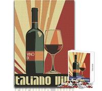Puzzle da 1000 pezzi con poster originale del vino italiano, un modo rilassante per riempire il tempo libero, giocattolo da gioco con taglio preciso e uniforme, dimensioni 50x75cm