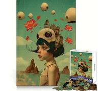 Puzzle da 1000 pezzi con poster surreale vintage per adolescenti, ideale per stimolare la creatività, il tempo libero e il divertimento Bordi ben definiti Regalo invernale (38x52cm)