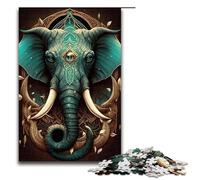 Puzzle da 1000 pezzi con poteri magici di elefanti regali per adulti lista dei desideri di Natale con Babbo Natale per adolescenti dai 14 anni in su 75x50 cm